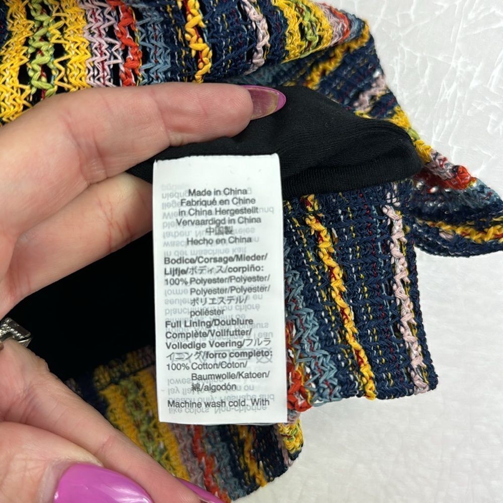 Madewell Texture & Thread Multi Color Crochet Tie… - image 3